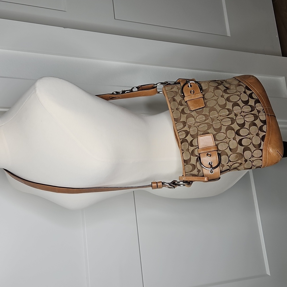 Authentic Coach Monogram Leather SOHO Crossbody Shoulder Bag